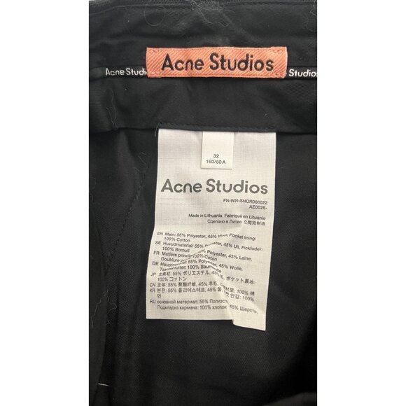 BNWOT ACNE STUDIOS KNEE LENGTH BERMUDA PLEAT SHORTS S - Picture 9 of 10
